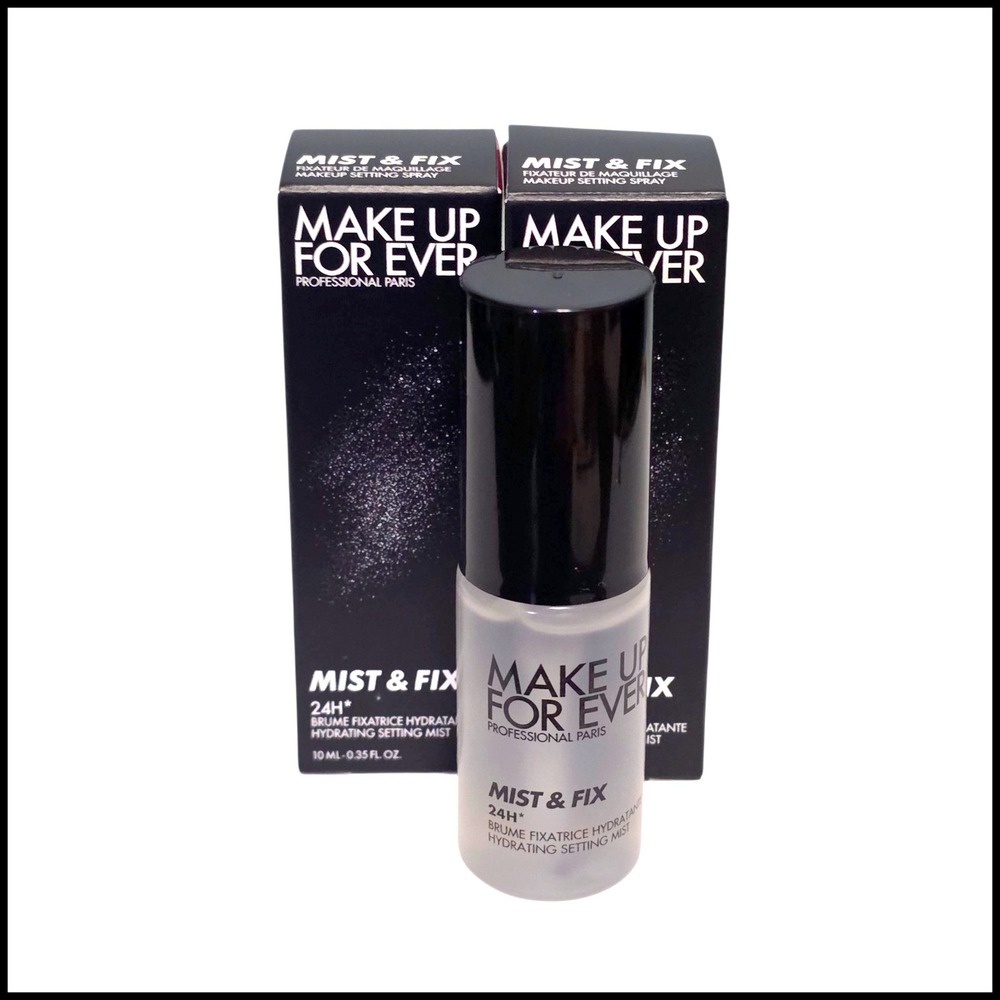 2 x MAKE UP FOR EVER Mist & Fix Hydrating Setting‎ Mist 10ml 0.35oz Travel Size